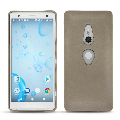 Sony Xperia XZ2 leather caseDarboun sabla ( Pantone #BCB1A1 )