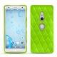 Coque cuir Sony Xperia XZ2 - Vert fluo - Couture