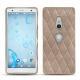 Coque cuir Sony Xperia XZ2 - Taupe vintage - Couture