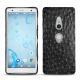 Coque cuir Sony Xperia XZ2 - Autruche nero