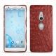 Custodia in pelle Sony Xperia XZ2 - Autruche ciliegia