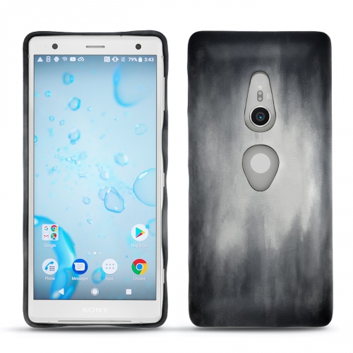 Custodia in pelle Sony Xperia XZ2Gris Patine