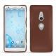 Custodia in pelle Sony Xperia XZ2 - Marron délicat