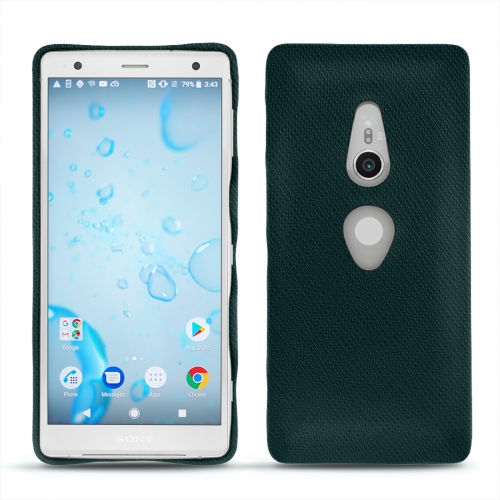 Funda de piel Sony Xperia XZ2Vert séduisant ( Pantone #1d3c34 ) 