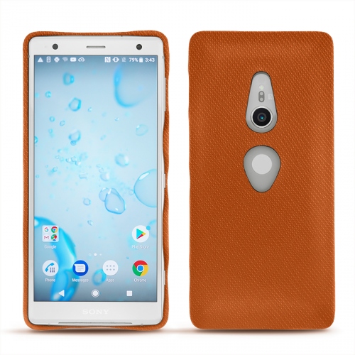 Funda de piel Sony Xperia XZ2Orange vibrant ( Pantone #e36b39 ) 