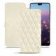 Lederschutzhülle Huawei P20 Pro - Blanc - Couture ( Bologna - White ) 