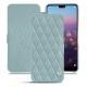 Huawei P20 Pro leather case - Bleu ciel - Couture ( Nappa - Pantone 277C ) 