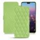 Huawei P20 Pro leather case - Vert olive - Couture ( Nappa - Pantone 578U ) 