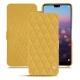 Housse cuir Huawei P20 Pro - Mimosa - Couture ( Pantone 141C ) 