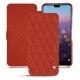 Huawei P20 Pro leather case - Papaye - Couture ( Pantone 180C ) 