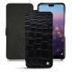 Housse cuir Huawei P20 Pro - Crocodile nero
