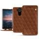 Custodia in pelle Nokia 8 Sirocco - Marron - Couture ( Nappa - Pantone 1615C ) 