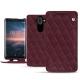 Nokia 8 Sirocco leather case - Lie de vin - Couture ( Pantone 5115C ) 