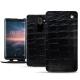 Nokia 8 Sirocco leather case - Crocodile nero