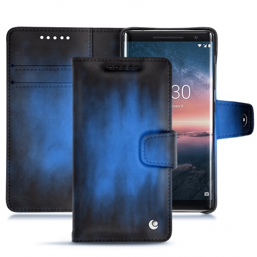 Custodia in pelle Nokia 8 SiroccoBleu Patine