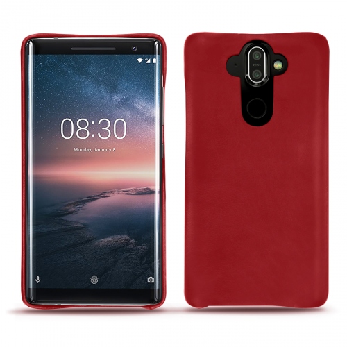 Lederschutzhülle Nokia 8 SiroccoRouge ( Nappa - Pantone #d50032 ) 
