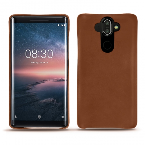 硬质真皮保护套 Nokia 8 SiroccoMarron ( Nappa - Pantone #8B4720 ) 