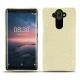 Custodia in pelle Nokia 8 Sirocco - Ivoire ( Sleek P C12 - White ) 