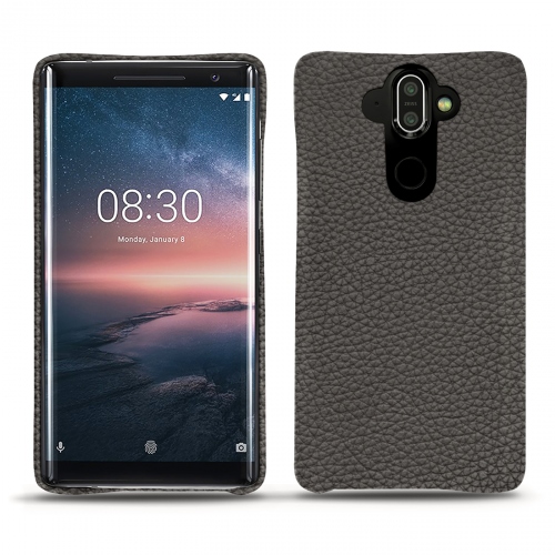 Lederschutzhülle Nokia 8 SiroccoAnthracite ( Pantone #41403c ) 