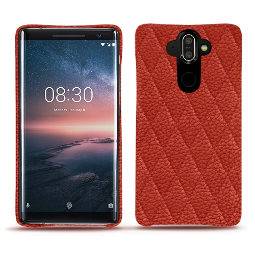 Lederschutzhülle Nokia 8 SiroccoPapaye - Couture ( Pantone #b54317 ) 