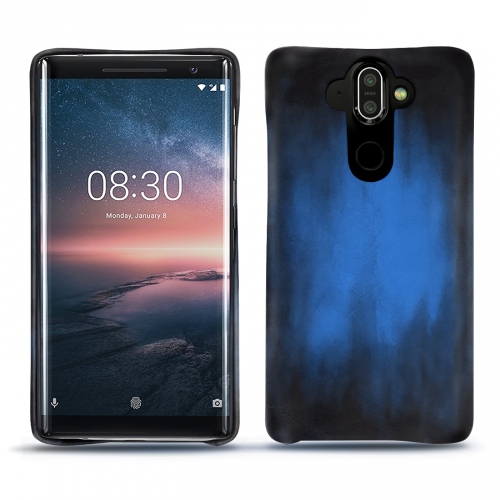 Custodia in pelle Nokia 8 SiroccoBleu Patine