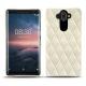 Coque cuir Nokia 8 Sirocco - Blanc escumo - Couture