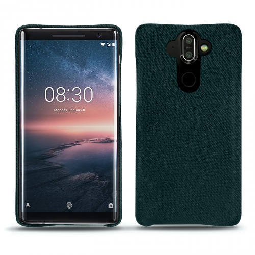 Lederschutzhülle Nokia 8 SiroccoVert séduisant ( Pantone #1d3c34 ) 