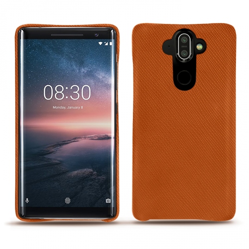 Funda de piel Nokia 8 SiroccoOrange vibrant ( Pantone #e36b39 ) 