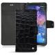 Nokia 7 Plus leather case - Crocodile nero