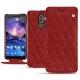 Housse cuir Nokia 7 Plus - Tomate - Couture ( Pantone 187C ) 