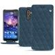 Housse cuir Nokia 7 Plus - Indigo - Couture ( Pantone 303U ) 