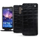 Housse cuir Nokia 7 Plus - Crocodile nero