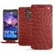 Custodia in pelle Nokia 7 Plus - Autruche ciliegia