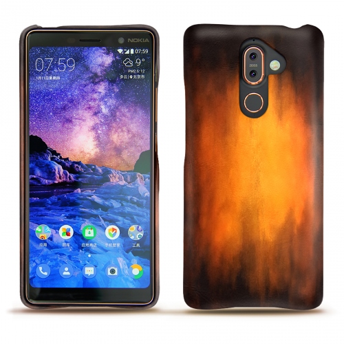Funda de piel Nokia 7 PlusFauve Patine