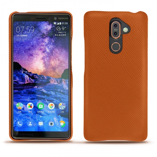 Custodia in pelle Nokia 7 PlusOrange vibrant ( Pantone #e36b39 ) 