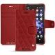 Housse cuir Sony Xperia XZ2 Compact - Tomate - Couture ( Pantone 187C ) 