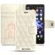 가죽 커버 Sony Xperia XZ2 Compact - Blanc escumo - Couture