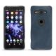 Coque cuir Sony Xperia XZ2 Compact - Jean vintage ( Roughtcut - Pantone 285U  ) 