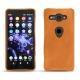 Sony Xperia XZ2 Compact leather cover - Mandarine vintage ( Pantone 165C ) 