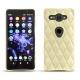Capa em pele Sony Xperia XZ2 Compact - Beige - Couture ( Nappa - Pantone 7502C ) 