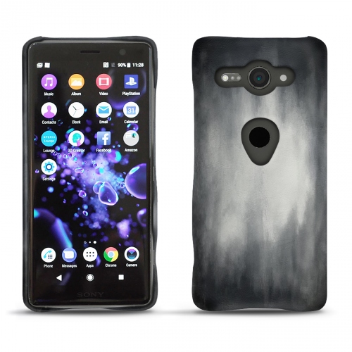 硬质真皮保护套 Sony Xperia XZ2 CompactGris Patine