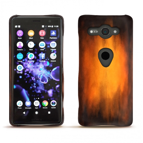 Sony Xperia XZ2 Compact - Habillez votre appareil mobile avec des coques, étuis, housses en cuir haut de gammeFauve Patine