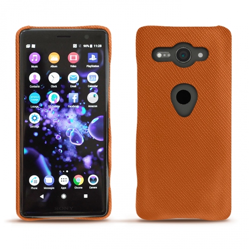 Custodia in pelle Sony Xperia XZ2 CompactOrange vibrant ( Pantone #e36b39 ) 