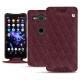 Lederschutzhülle Sony Xperia XZ2 Compact - Lie de vin - Couture ( Pantone 5115C ) 