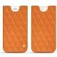 Pochette cuir Apple iPhone 8 Plus - Orange - Couture ( Nappa - Pantone 1495U ) 