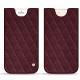 Custodia in pelle Apple iPhone 8 Plus - Lie de vin - Couture ( Pantone 5115C ) 