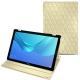 Custodia in pelle Huawei MediaPad M5 10 Pro - Beige - Couture ( Nappa - Pantone 7502C ) 