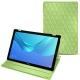 가죽 커버 Huawei MediaPad M5 10 Pro - Vert olive - Couture ( Nappa - Pantone 578U ) 