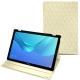 Custodia in pelle Huawei MediaPad M5 10 Pro - Ivoire - Couture ( Sleek P C12 - White ) 
