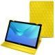 Custodia in pelle Huawei MediaPad M5 10 Pro - Jaune fluo - Couture